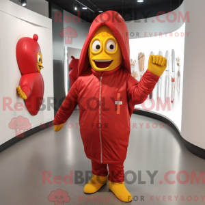 Red Baa maskot kostyme...