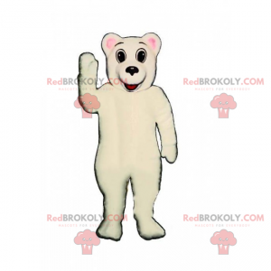 Adorável mascote urso polar - Redbrokoly.com