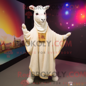 Creme lama maskot kostume...