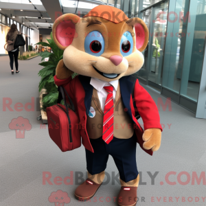 Rød Dormus maskot kostume...