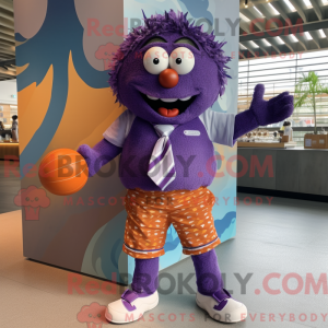 Purple Meatballs mascot...