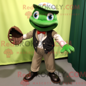 Guante de béisbol verde...