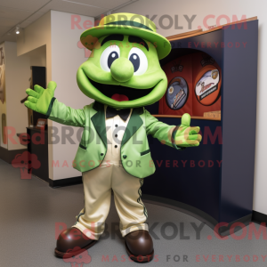 Olive Baseball Glove mascot...