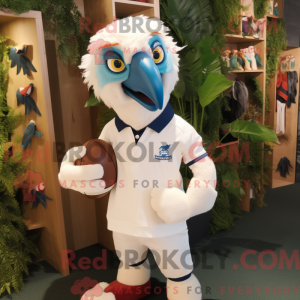 White Macaw mascot costume...