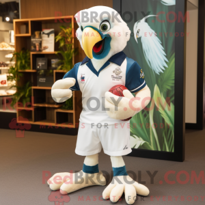Hvid Macaw maskot kostume...