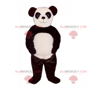 Adorável mascote panda com olhos grandes - Redbrokoly.com