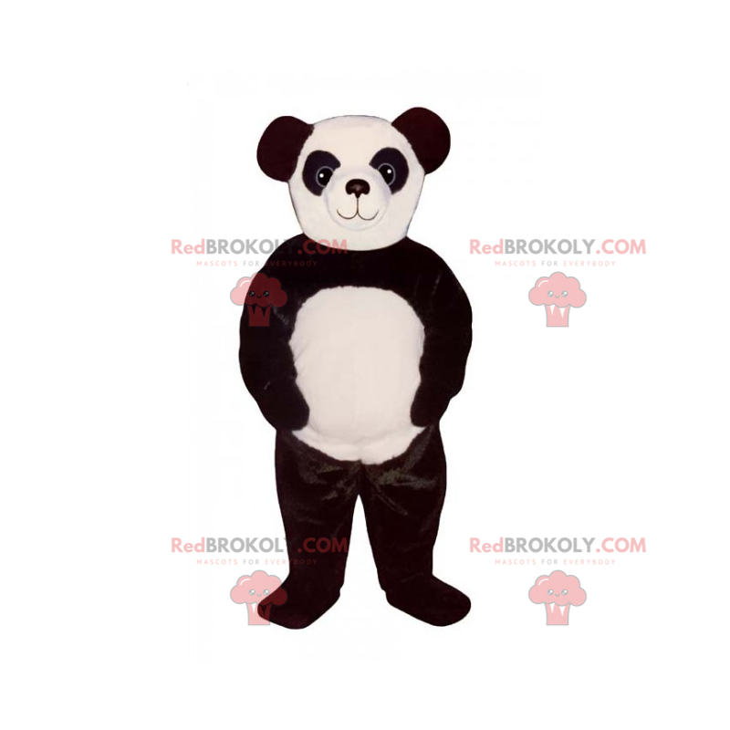 Adorável mascote panda com olhos grandes - Redbrokoly.com