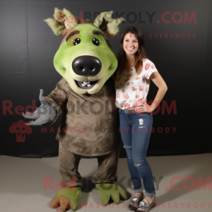 Olive Wild Boar mascot...
