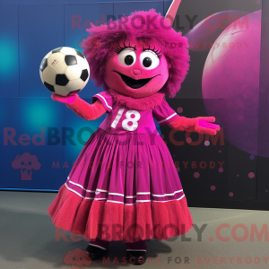 Magenta jonglere maskot...