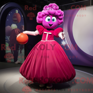 Magenta jonglere maskot...