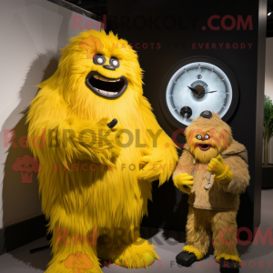 Gul Yeti maskot kostume...