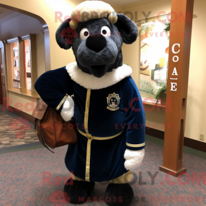 Navy Suffolk Sheep maskot...