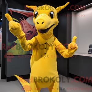 Yellow Pterodactyl mascot...