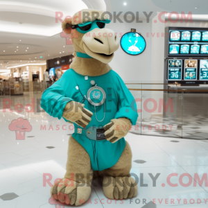 Turkis Camel maskot kostume...
