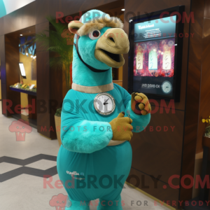 Turkis Camel maskot kostyme...