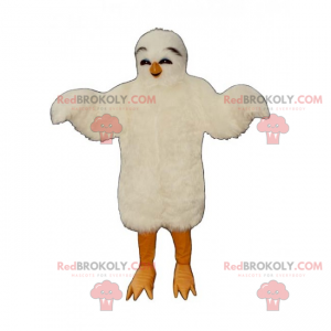 Mascotte d'adorable poussin blanc - Redbrokoly.com