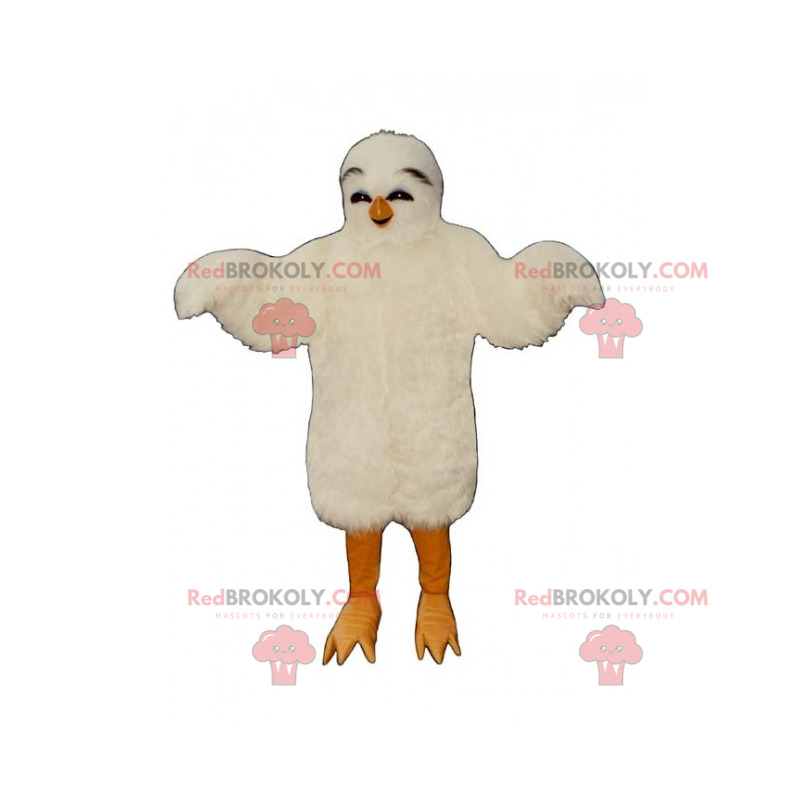 Yndig hvid chick maskot - Redbrokoly.com