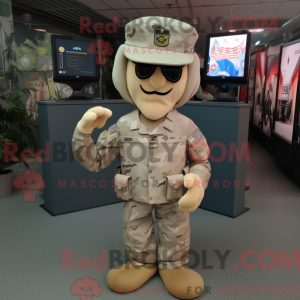 Beige mascottekostuum van...
