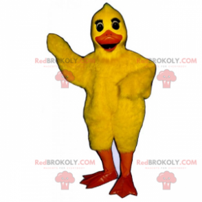 Adorável mascote de garota amarela - Redbrokoly.com