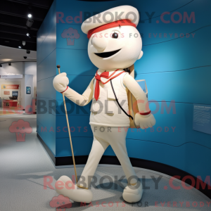 Kremowy linoskoczek maskot...
