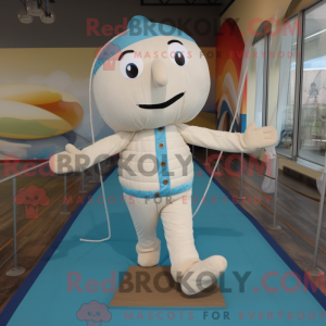 Kremowy linoskoczek maskot...