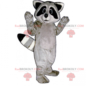 Adorable mascota mapache gris - Redbrokoly.com