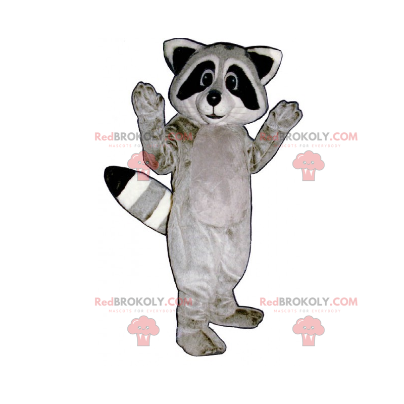 Adorável mascote de guaxinim cinza - Redbrokoly.com Adorável mascote de guaxinim cinza - Redbrokoly.com