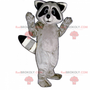 Adorable gray raccoon mascot - Redbrokoly.com