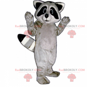 Schattige grijze wasbeer mascotte - Redbrokoly.com