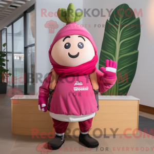 Pink Beet maskot kostyme...