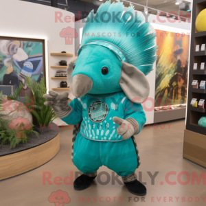 Turkis Armadillo maskot...