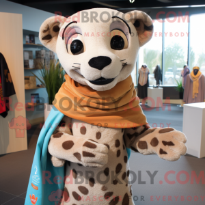 Tan Jaguar maskot kostyme...