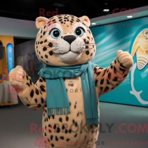 Tan Jaguar maskot kostyme...