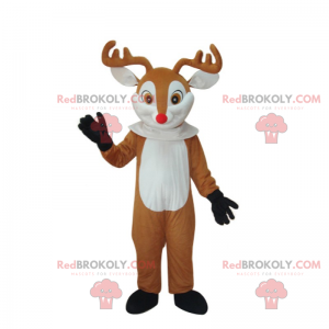 Adorable red nosed reindeer mascot - Redbrokoly.com