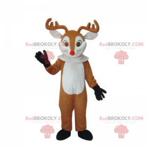 Schattige rendiermascotte met rode neus - Redbrokoly.com