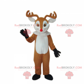 Yndig rødnoset rensdyrmaskot - Redbrokoly.com