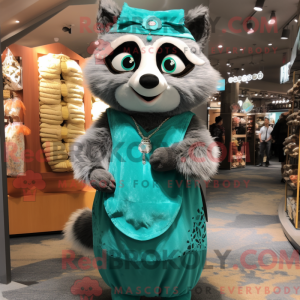 Turkis vaskebjørn maskot...