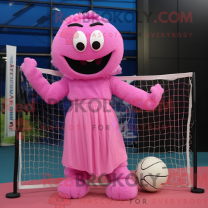 Pink Volleyball Net mascot...