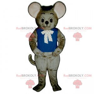 Schattige muis mascotte met strik - Redbrokoly.com