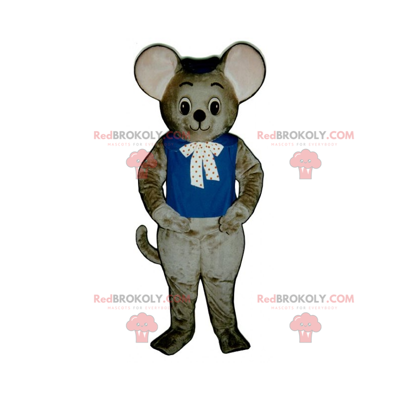 Mascotte d'adorable souris avec nœud - Redbrokoly.com