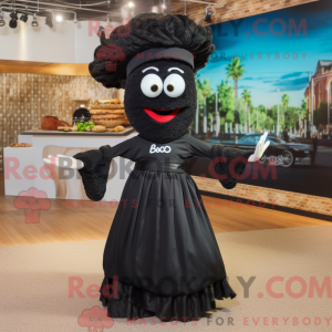 Sort Paella maskot kostume...