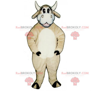 Adorable mascota vaca sonriente - Redbrokoly.com