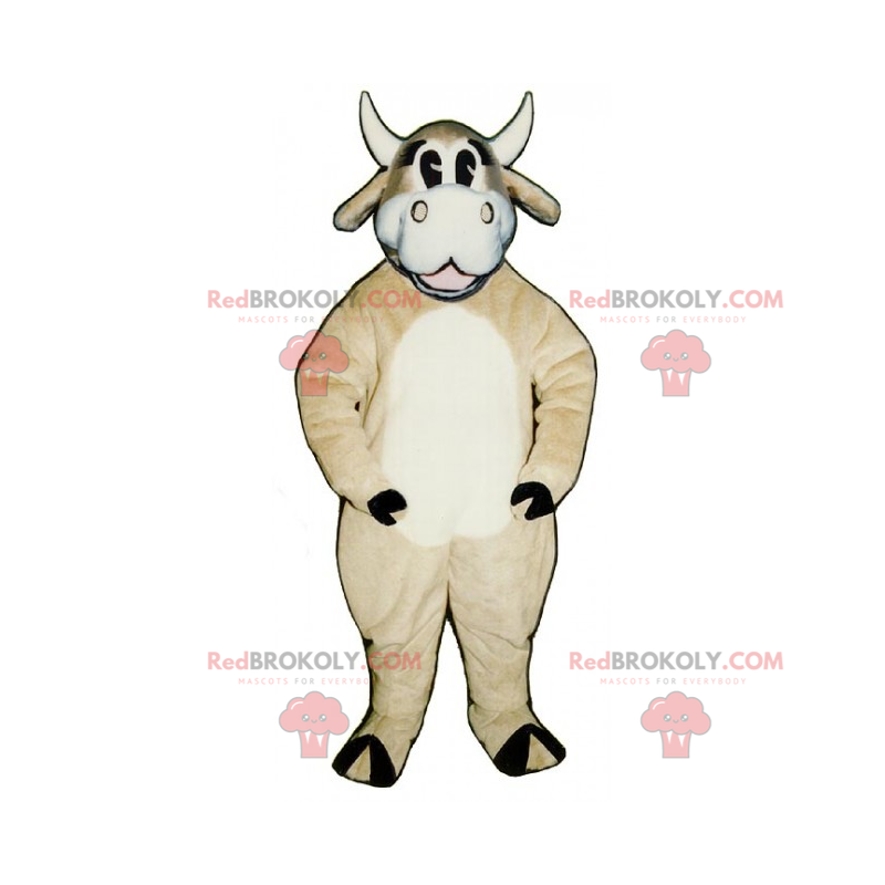 Mascotte d'adorable vache souriante - Redbrokoly.com