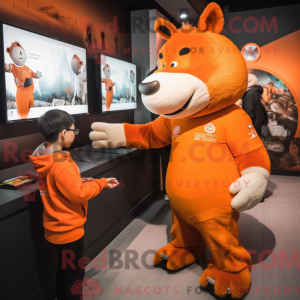Orange vildsvin maskot...