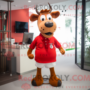 Red Cow-maskotdraktfigur...