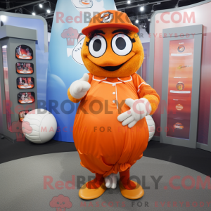 Oranje honkbalhandschoen...