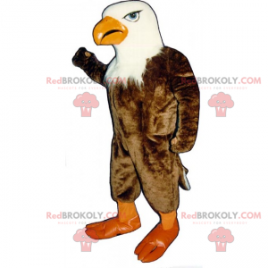Adler Maskottchen mit einem weißen Kopf - Redbrokoly.com