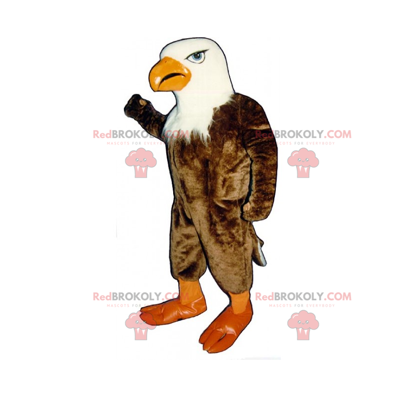 Adler Maskottchen mit einem weißen Kopf - Redbrokoly.com