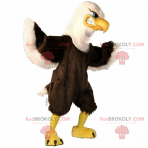 Mascote águia com plumagem macia - Redbrokoly.com