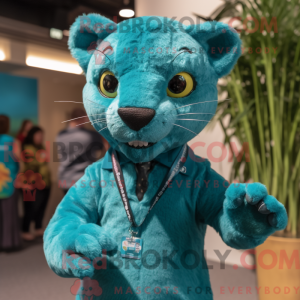 Turkis Jaguarundi maskot...